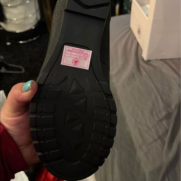 11 NIB juicy couture halstin wedge boot/sneaker neon hot pink & black kawaii - Picture 10 of 11